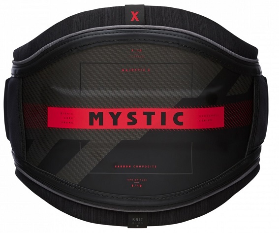 Mystic Majestic X Kitesurf Waist Harness Black Red Stripe