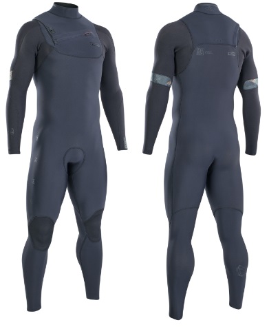 ION 2022 Seek Amp Semidry 3/2 FZ DL Wetsuit Black