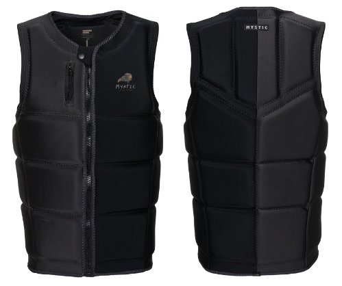 Mystic 2022 Peacock Mens FZ Impact Vest Black - Click Image to Close