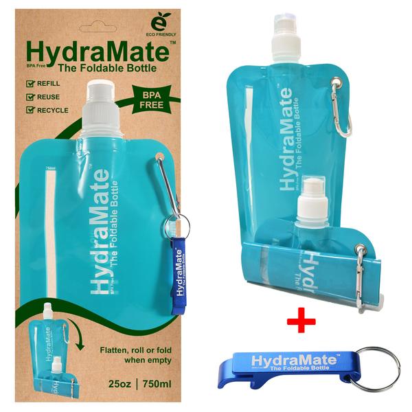 Hydramate Reusable 750ml water pouch - Blue - Click Image to Close