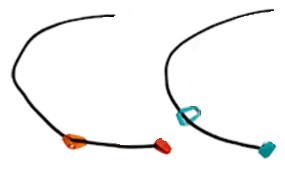 (image for) Duotone Click Bar Winding Post Rubber Cord Pair