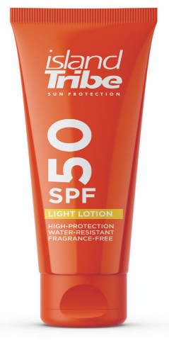 Island Tribe Sun Light Lotion SPF 50 200ml Oxybenzone Free