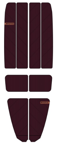 Mystic Ambush Mid + Front Surf Traction Deckpad Set Merlot