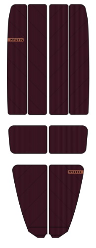 Mystic Ambush Mid + Front Surf Traction Deckpad Set Merlot