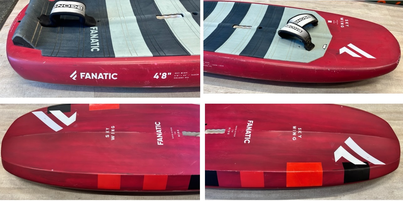 S/H Fanatic Sky Wing 4'8" 55L With Straps